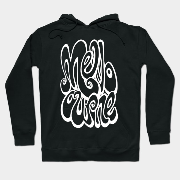 Melbourne lettering - Black and White Chalkboard Hoodie by BigNoseArt